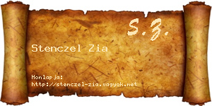 Stenczel Zia névjegykártya